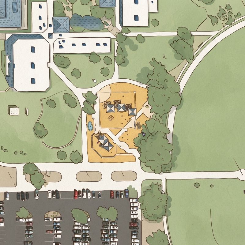 Illustrated map of Desert Park West