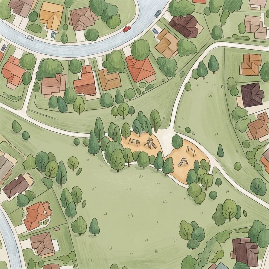 Illustrated map of Diamond K Park