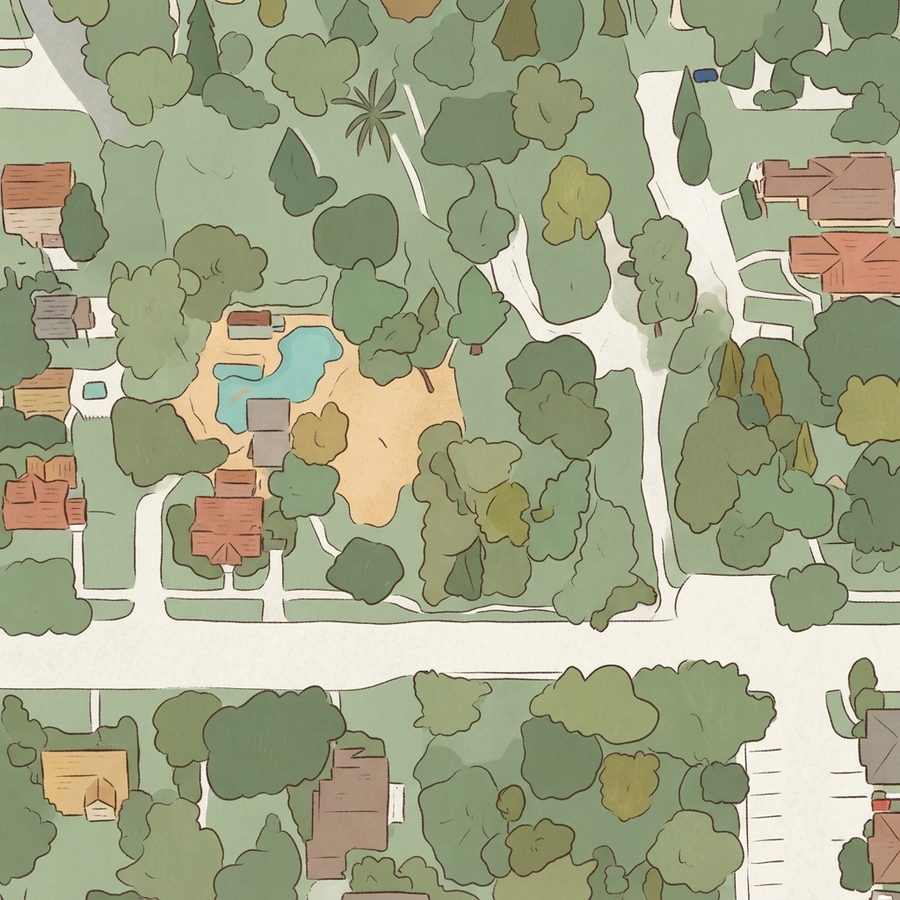 Illustrated map of Dickson Azalea Park