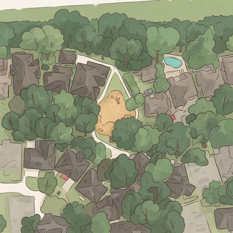 Illustrated map of Dimitri community playground