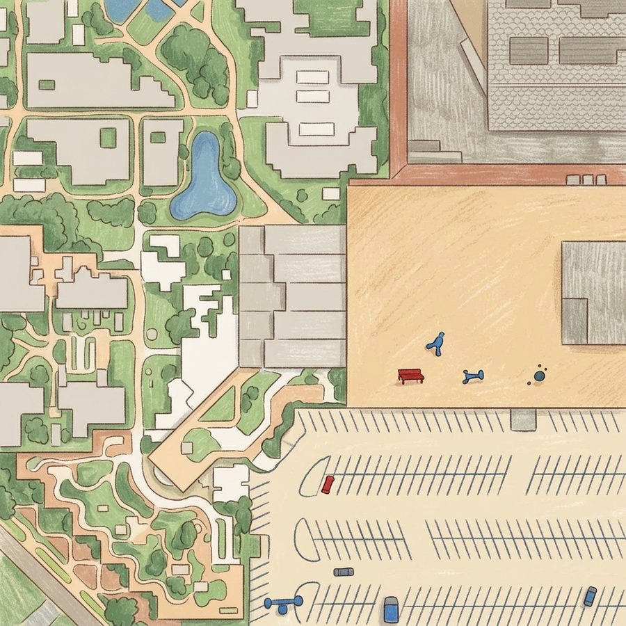 Illustrated map of Dinosaur Play Area