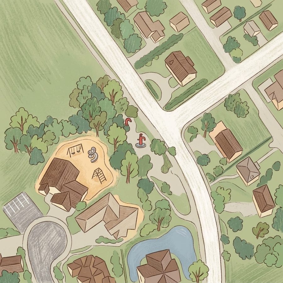 Illustrated map of Discovery Park