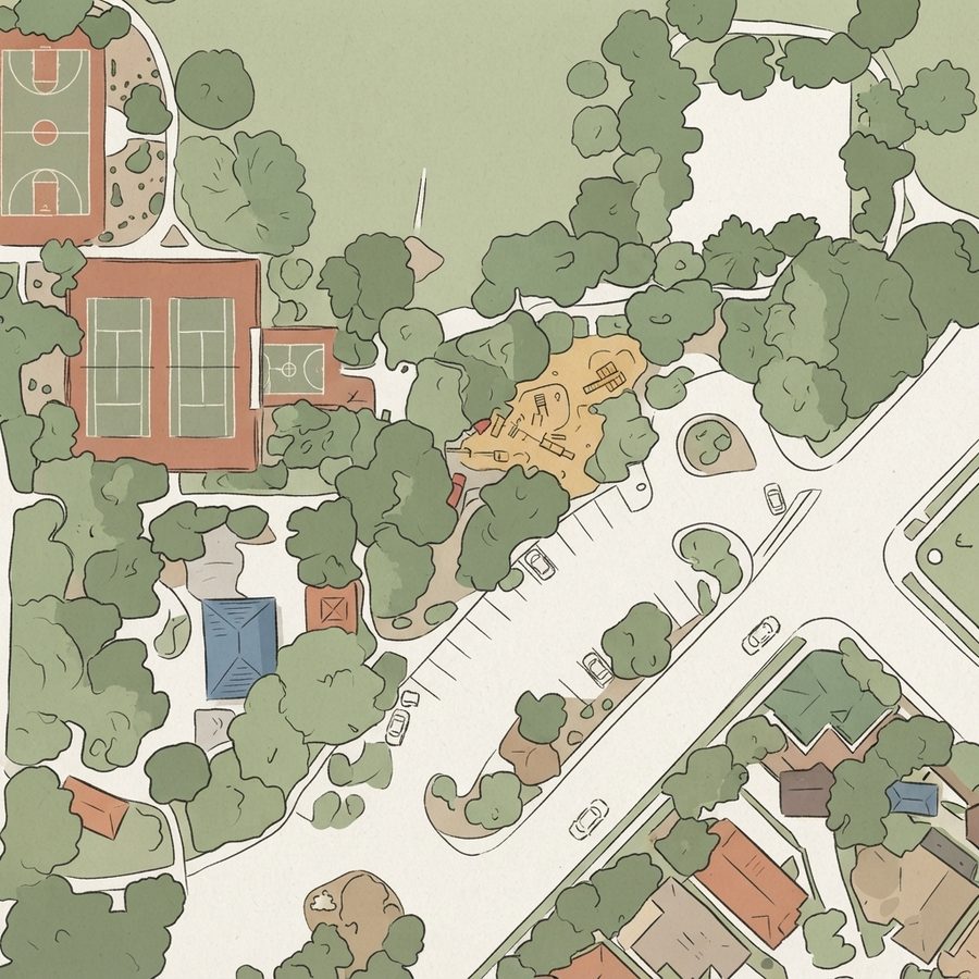 Illustrated map of Discovery Park