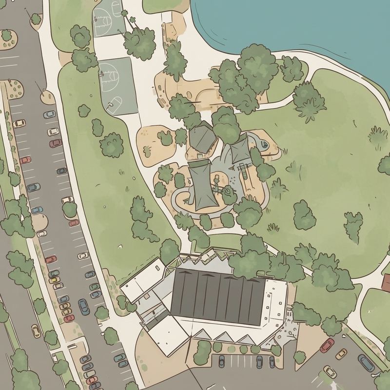 Illustrated map of Dobson Ranch Park
