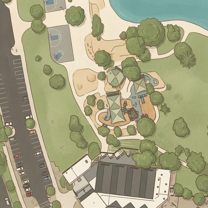 Illustrated map of Dobson Ranch Park Playground