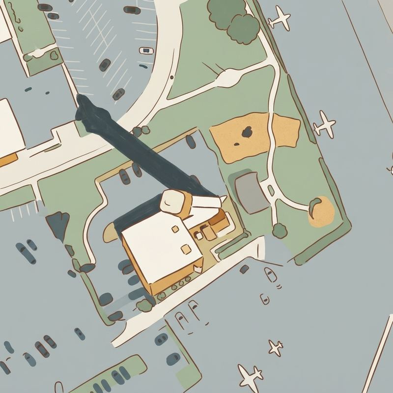 Illustrated map of Doc Manget Memorial Aviation Park