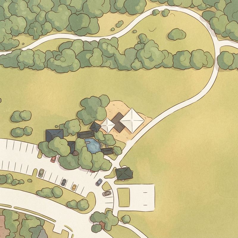 Illustrated map of Don Misenhimer Park