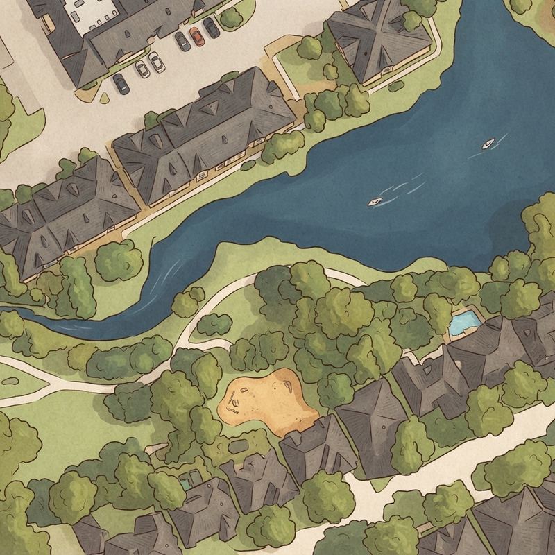Illustrated map of Donald R. Barg Park