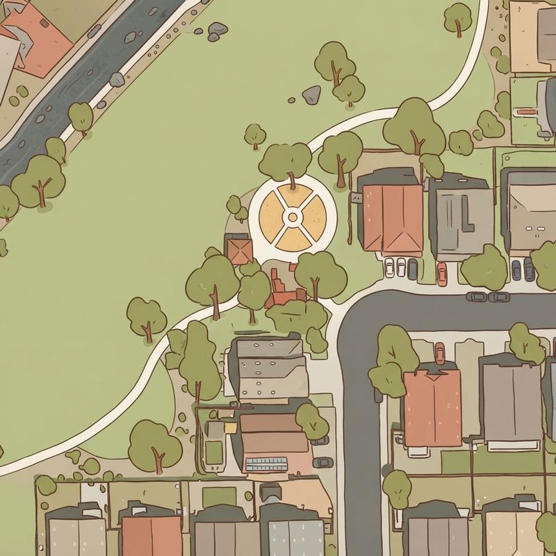 Illustrated map of Donnie Hale Park