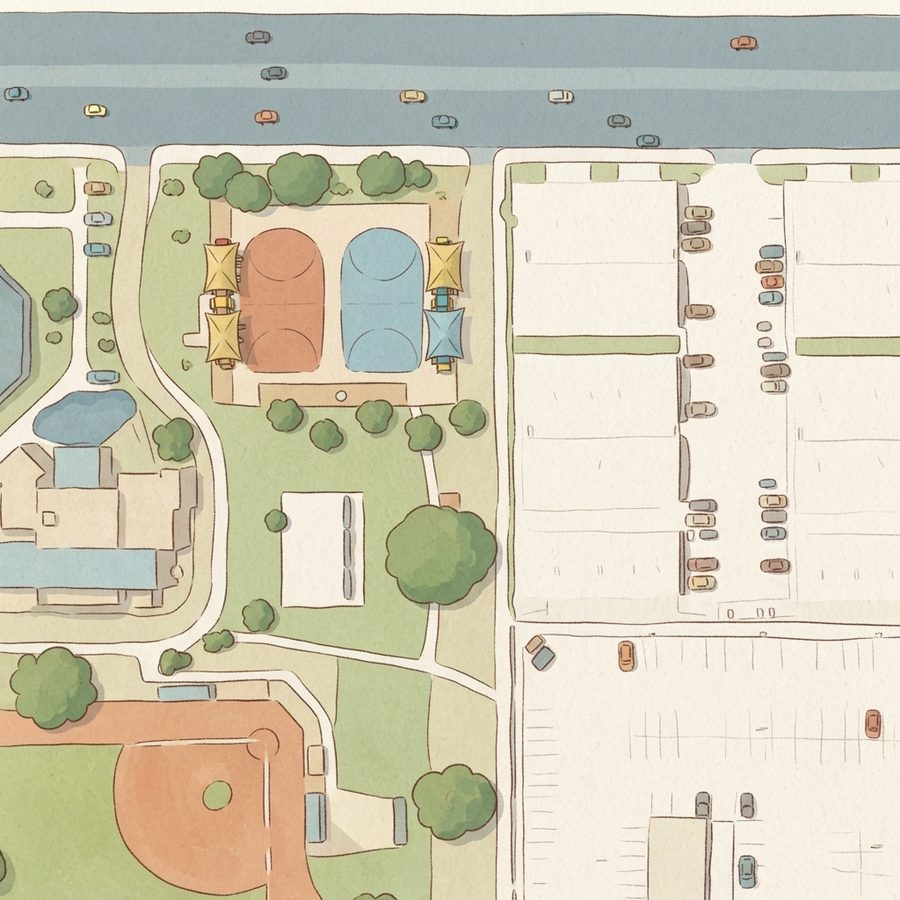 Illustrated map of Doolittle Park