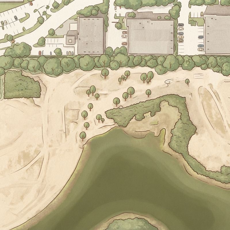 Illustrated map of Doral Central Park