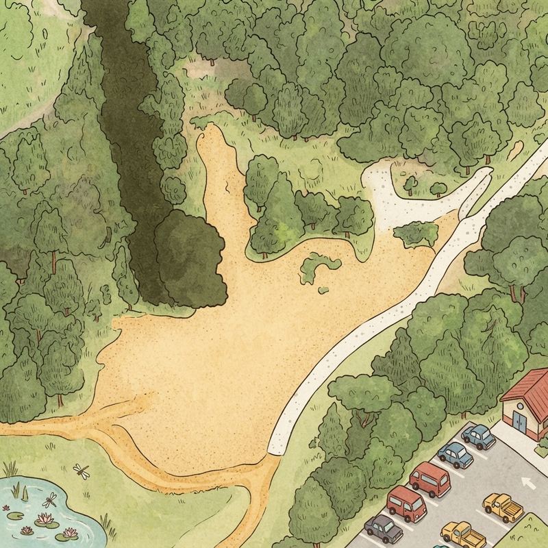 Illustrated map of DORBA Trails