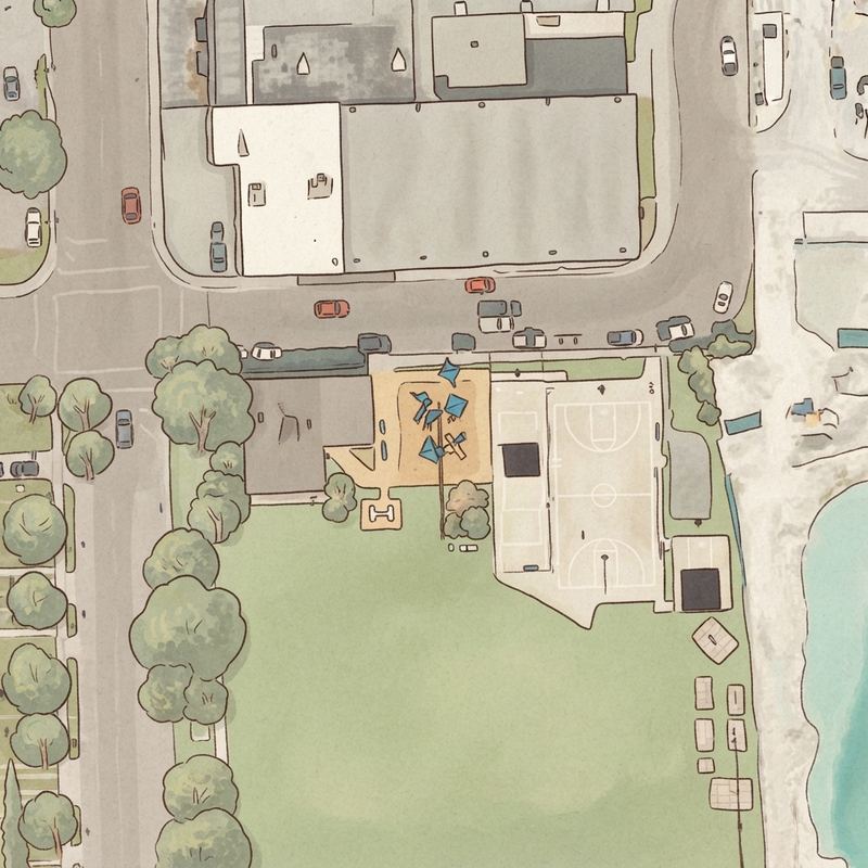 Illustrated map of Dorsey Park