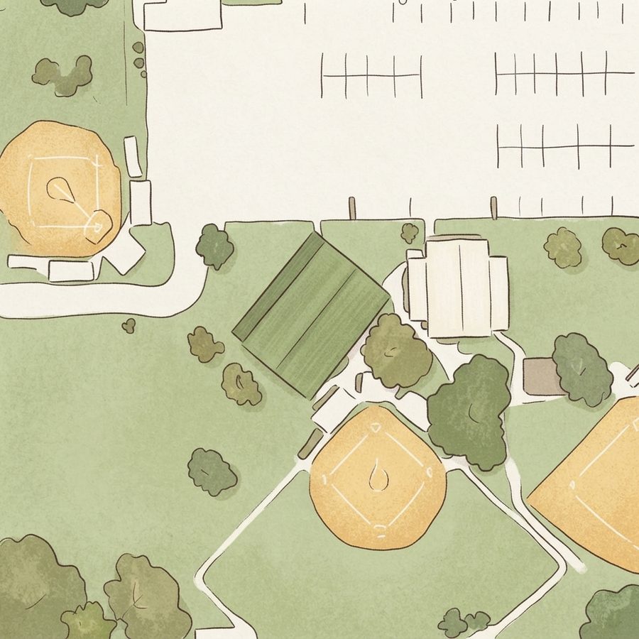 Illustrated map of Doss Park