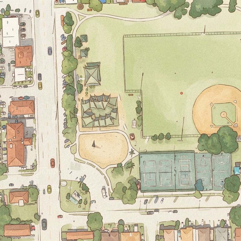 Illustrated map of Douglas Park