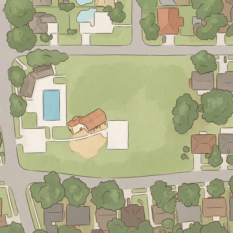 Illustrated map of Dove Meadows park and playground