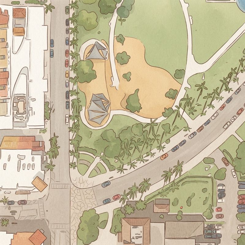 Illustrated map of Downtown Doral Park