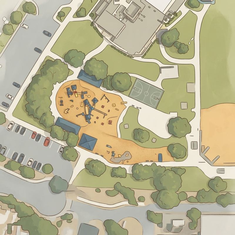 Illustrated map of Doyle Park Playground