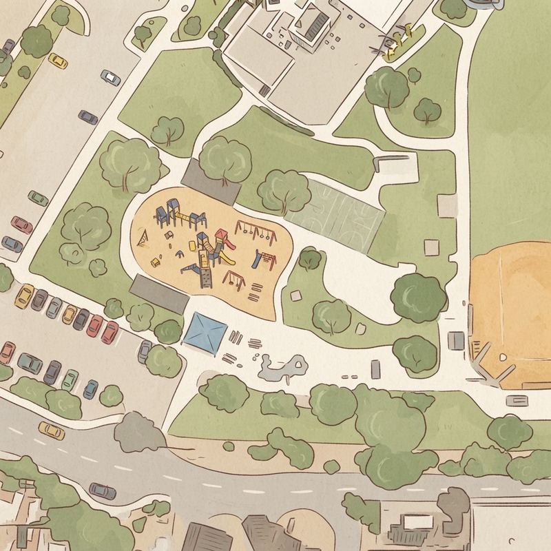 Illustrated map of Doyle Park