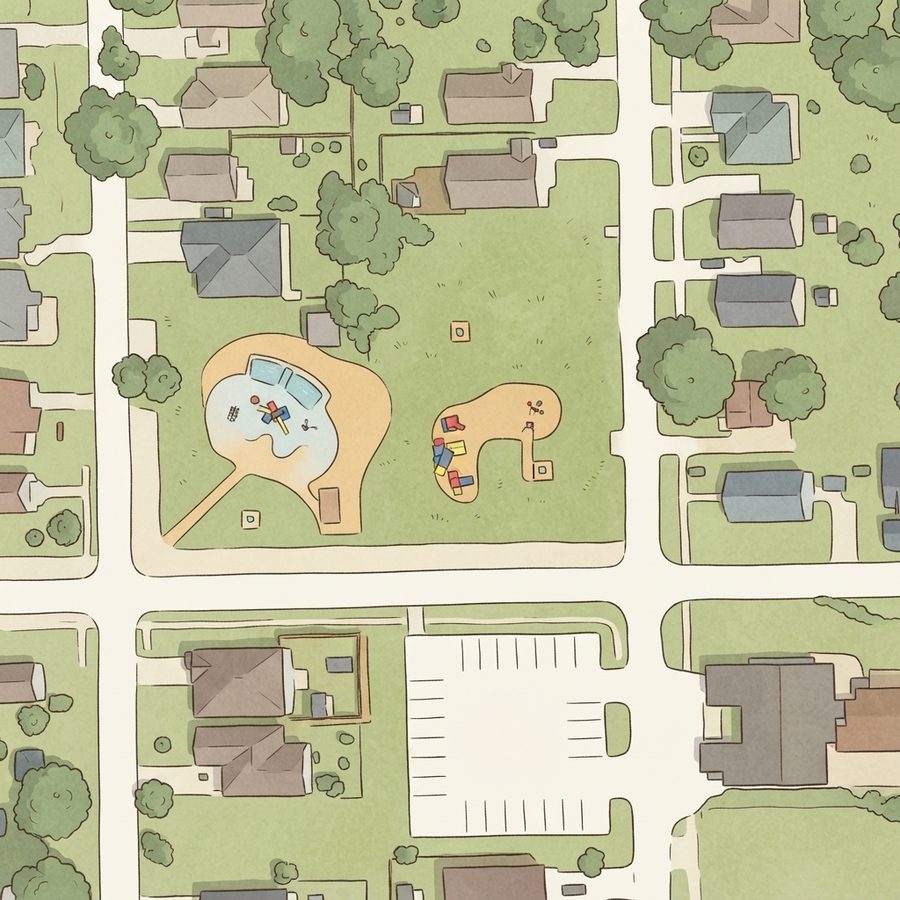 Illustrated map of Dr. Martin Luther King Jr. Park