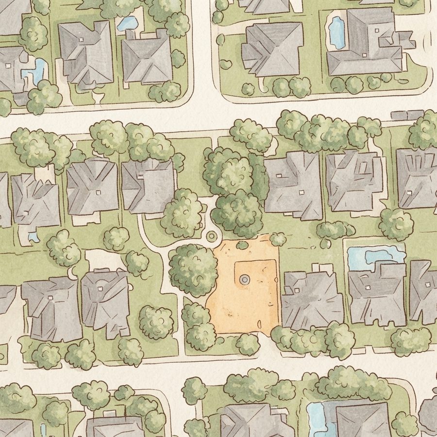 Illustrated map of Dresden playground
