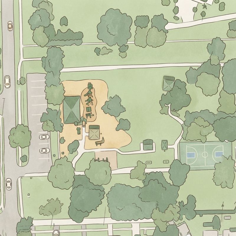 Illustrated map of Driftwood Estates Park