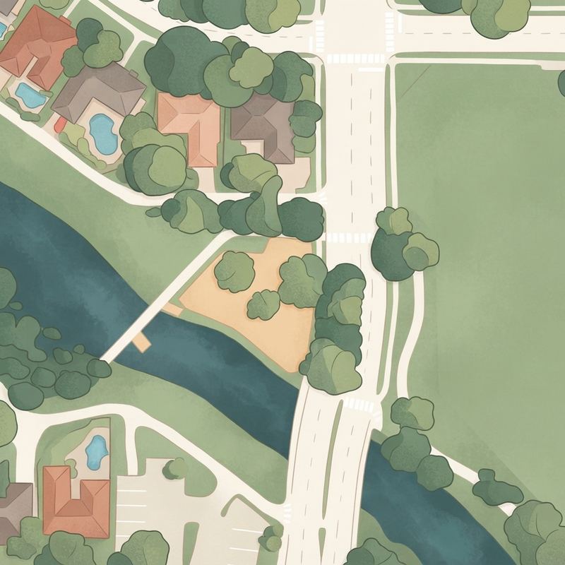 Illustrated map of Duck Creek Linear Park