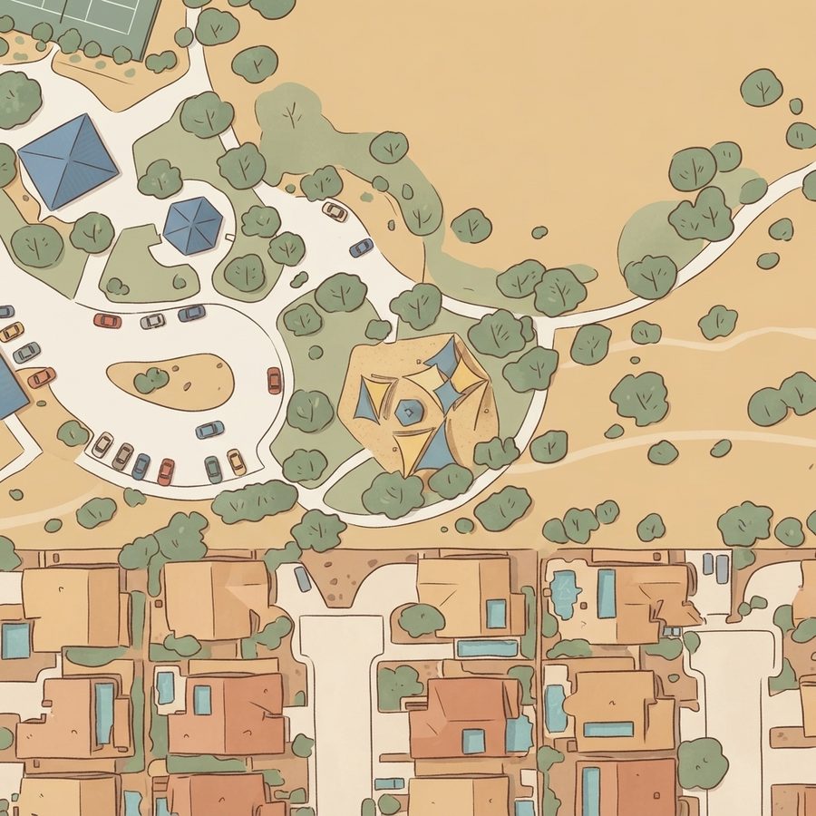 Illustrated map of Duck Creek Park