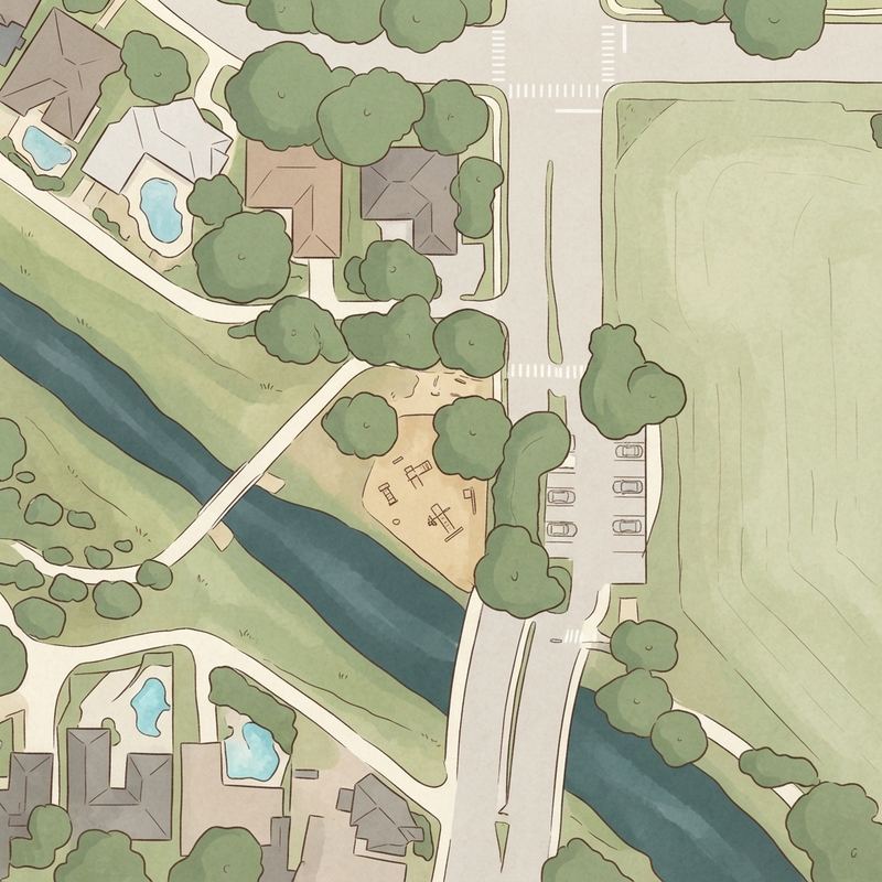 Illustrated map of Duck Creek toddler park