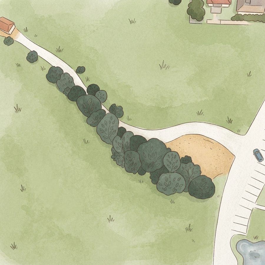 Illustrated map of Duhacsek Park
