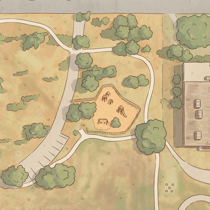 Illustrated map of Duncan Robinson Park