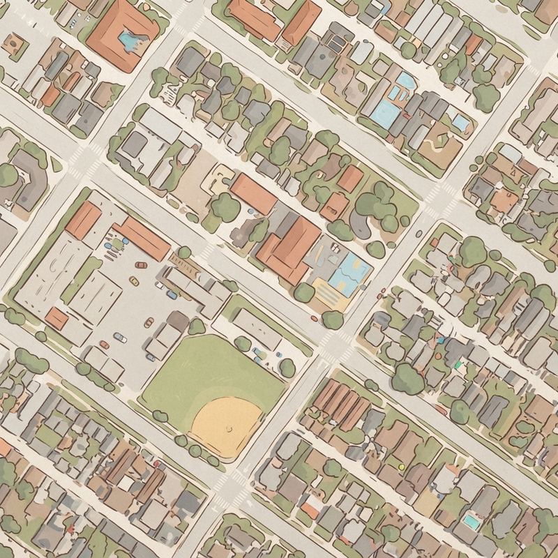 Illustrated map of Dusty Rhodes Park
