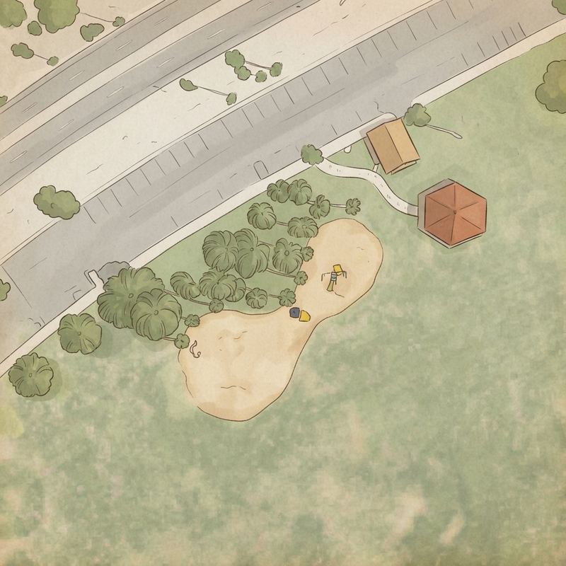 Illustrated map of Dusty Rhodes Park
