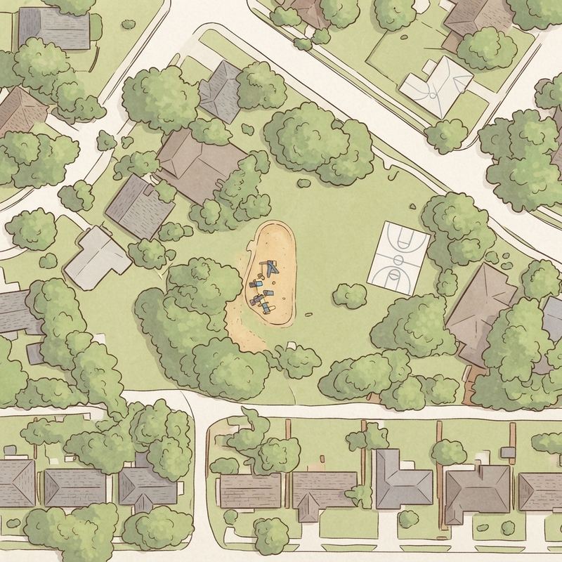 Illustrated map of Dutch Village Park