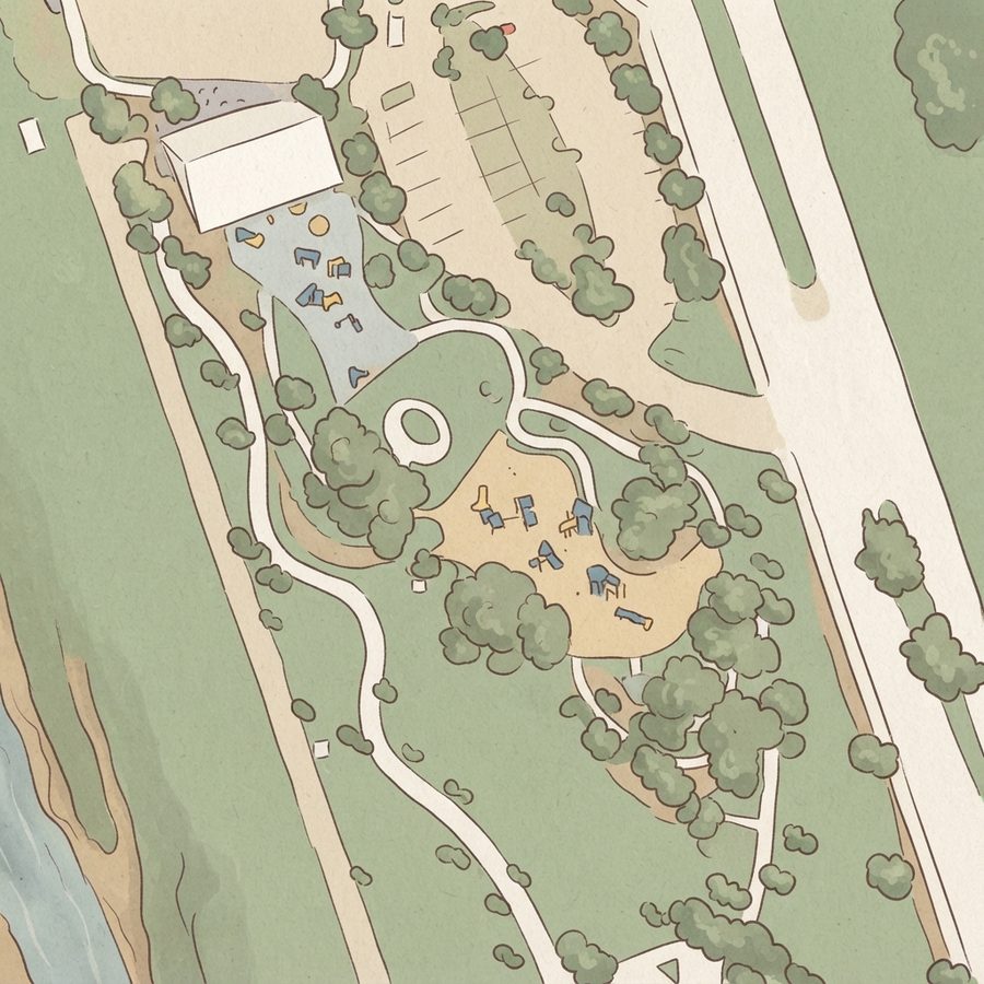 Illustrated map of Dylan's Park