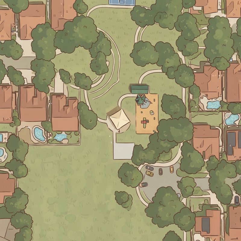 Illustrated map of E Lexington Ct Playground