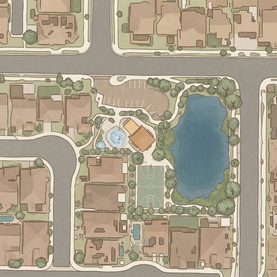 Illustrated map of Eagle Canyon Park