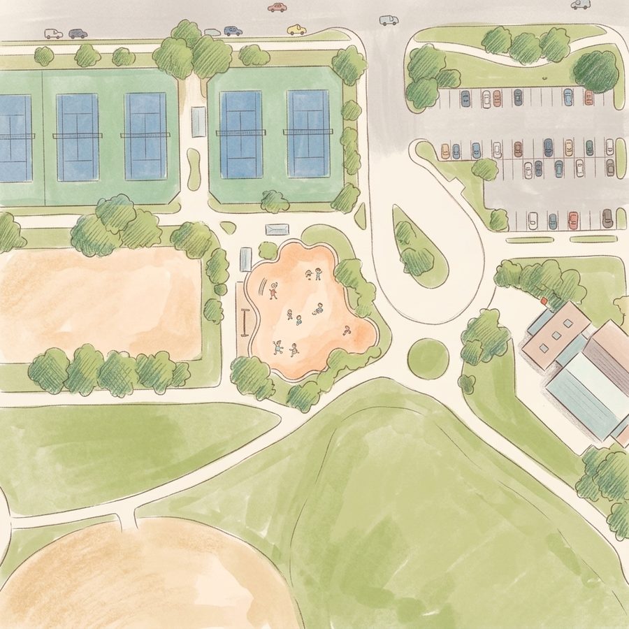 Illustrated map of East Boulder Park