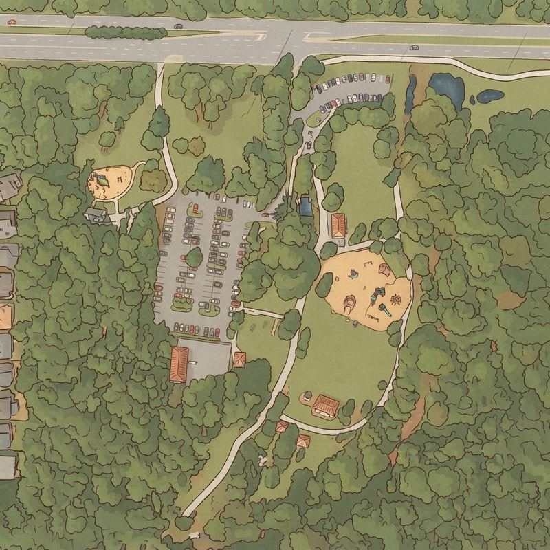 Illustrated map of East Cobb Park