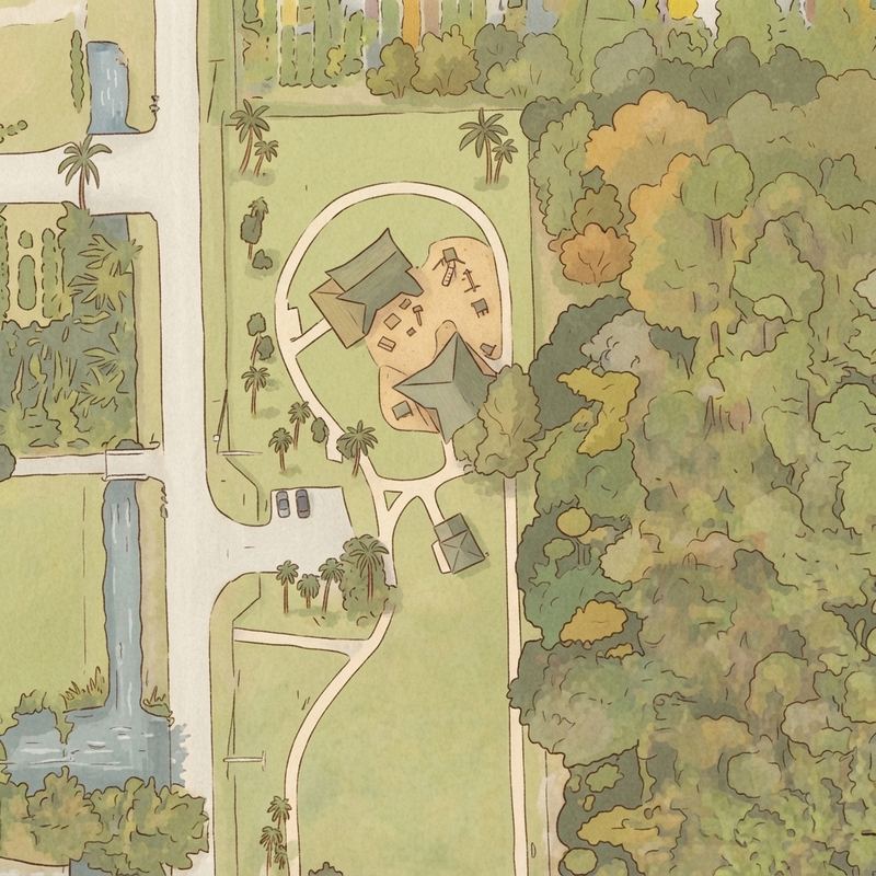 Illustrated map of East Davie Nature Park