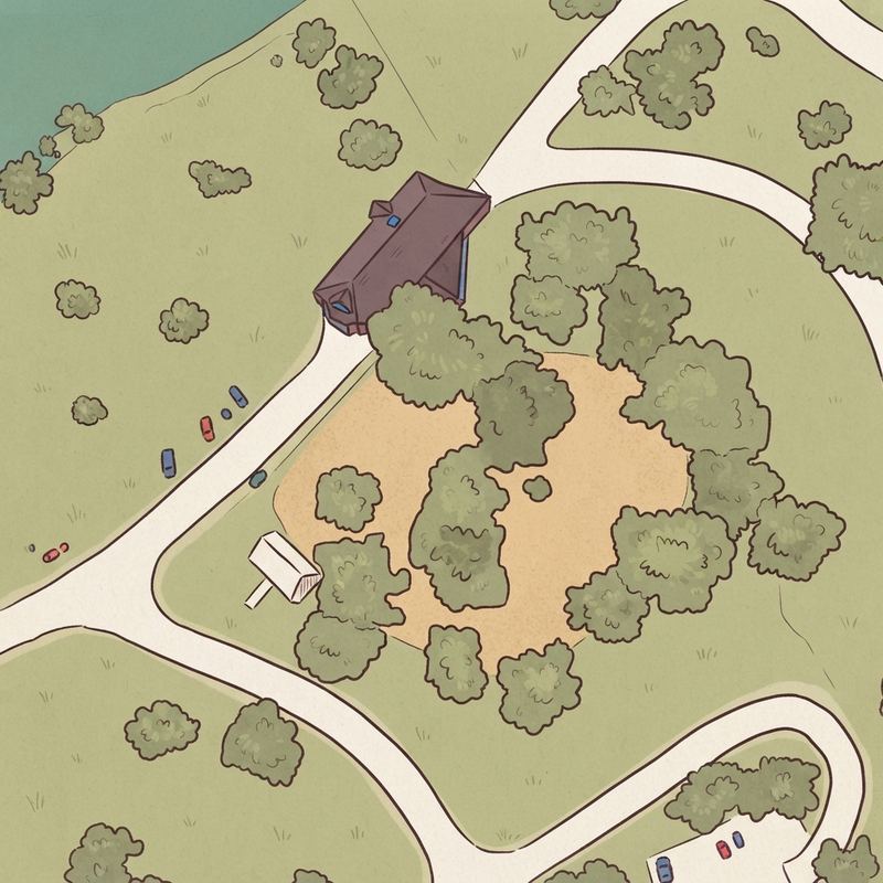 Illustrated map of East Fork Park