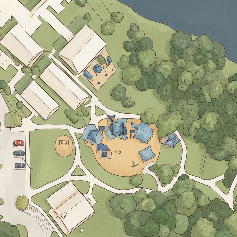 Illustrated map of East Orange Park