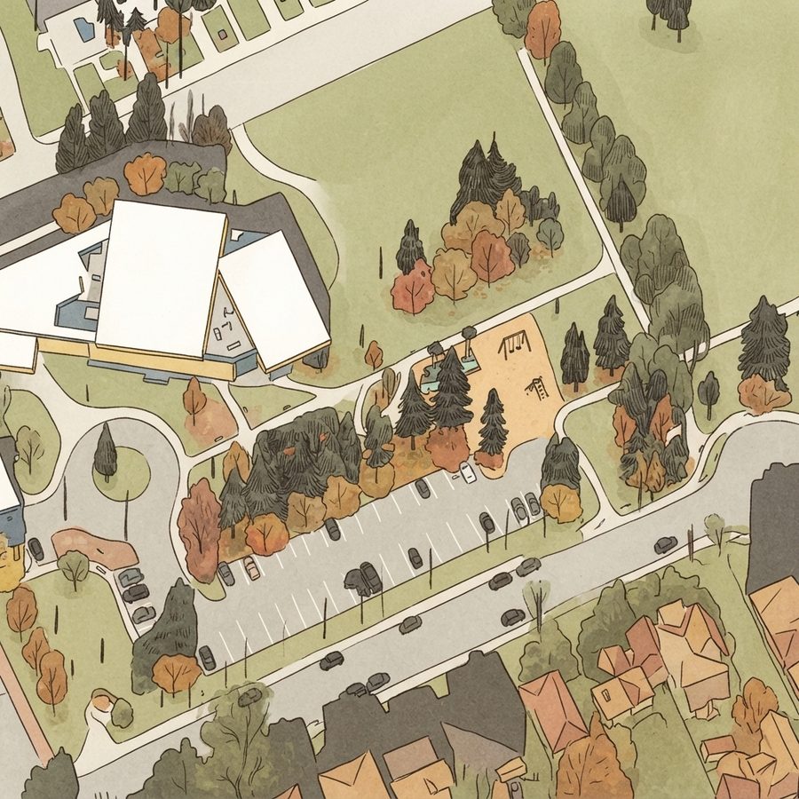Illustrated map of East Park Playground