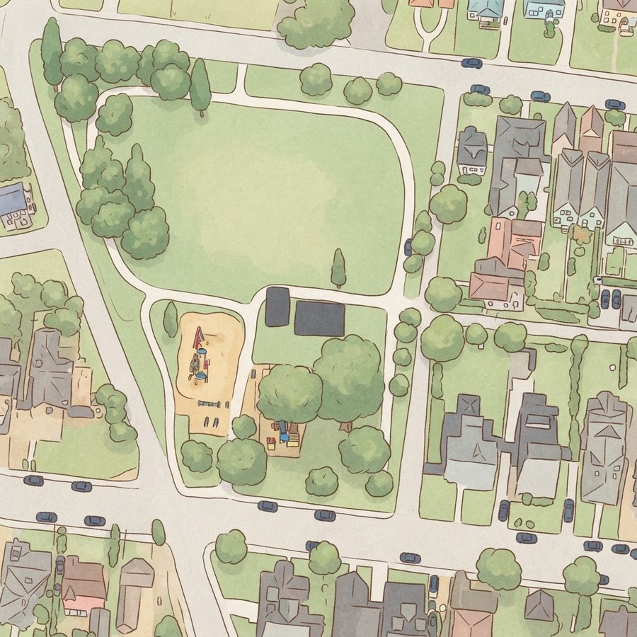 Illustrated map of Eastland Park