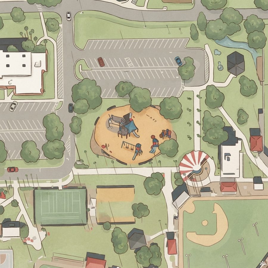 Illustrated map of Eastmonte Park