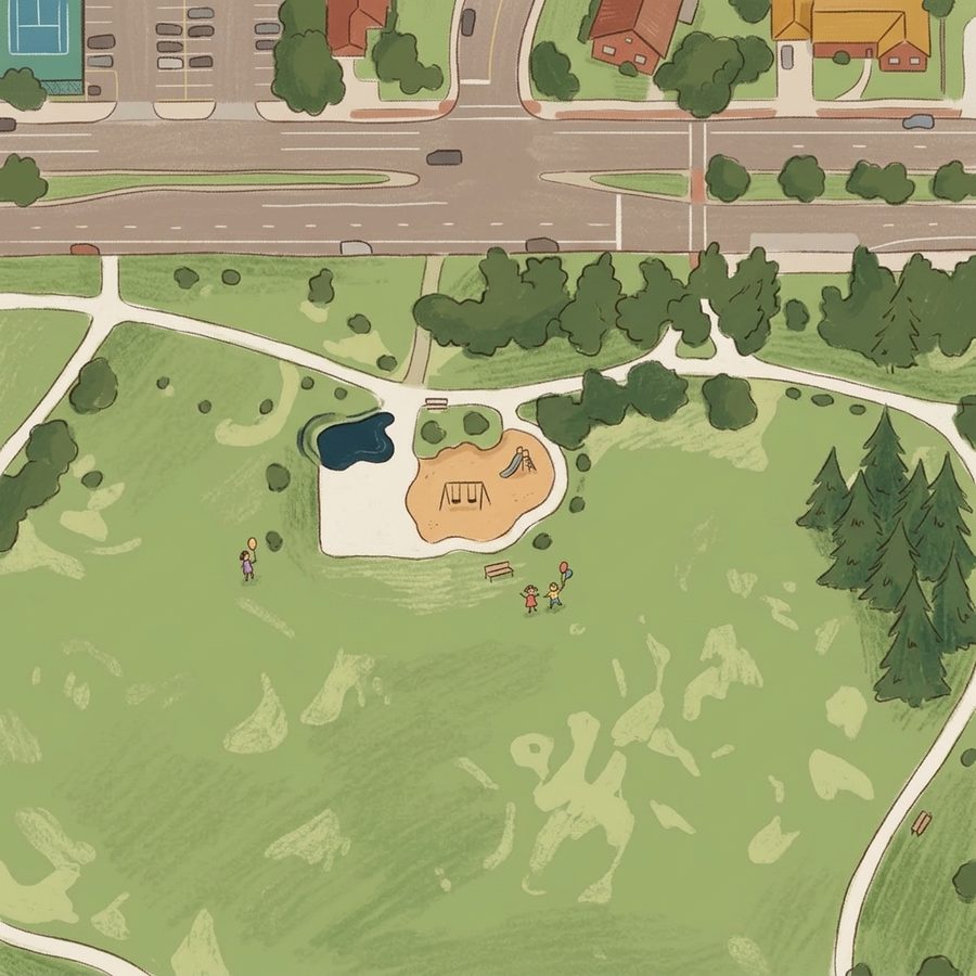 Illustrated map of Eastmoor Park