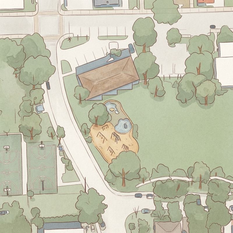 Illustrated map of Eaton Park