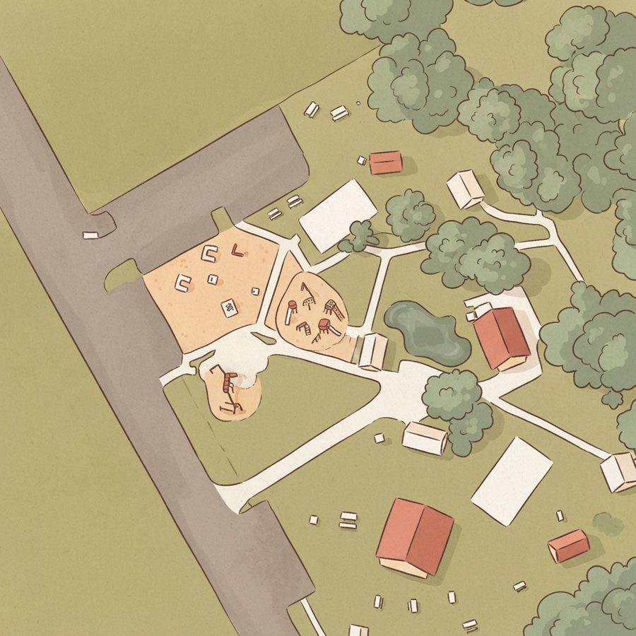 Illustrated map of Eberle Park