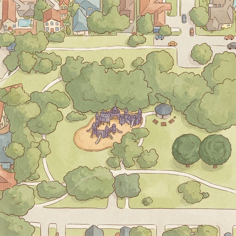 Illustrated map of Echo Hills Park