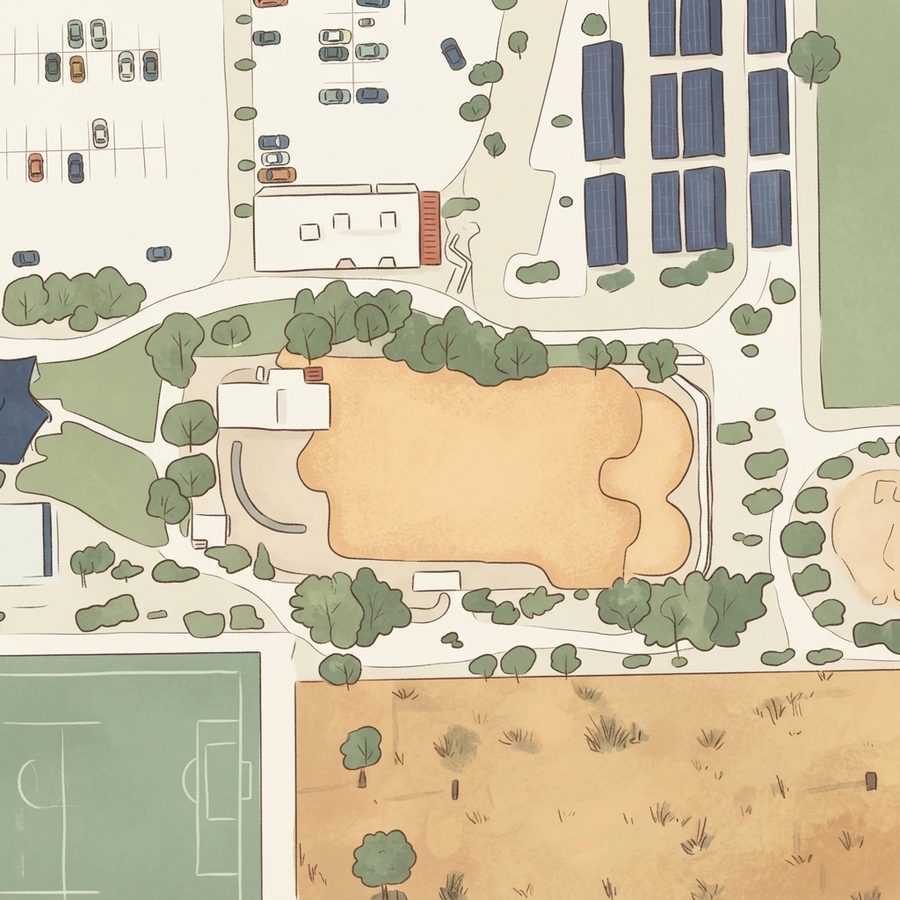 Illustrated map of Ed Fountain Park